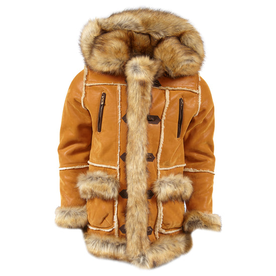 Jordan Shearling Coat Big Kids Style : 91393b