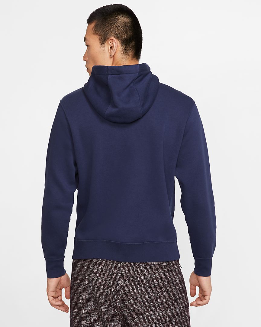 Nike Sportswear Club Fleece Pullover Hoodie Midnight Navy/Midnight Navy/White