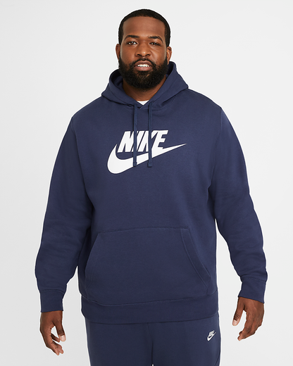 Nike Sportswear Club Fleece Pullover Hoodie Midnight Navy/Midnight Navy/White