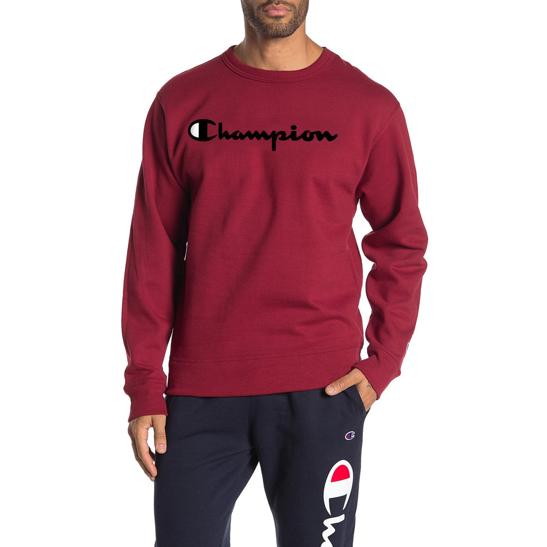 Champion Powerblend Fleece Crew Mens Style : Gf89hy07718