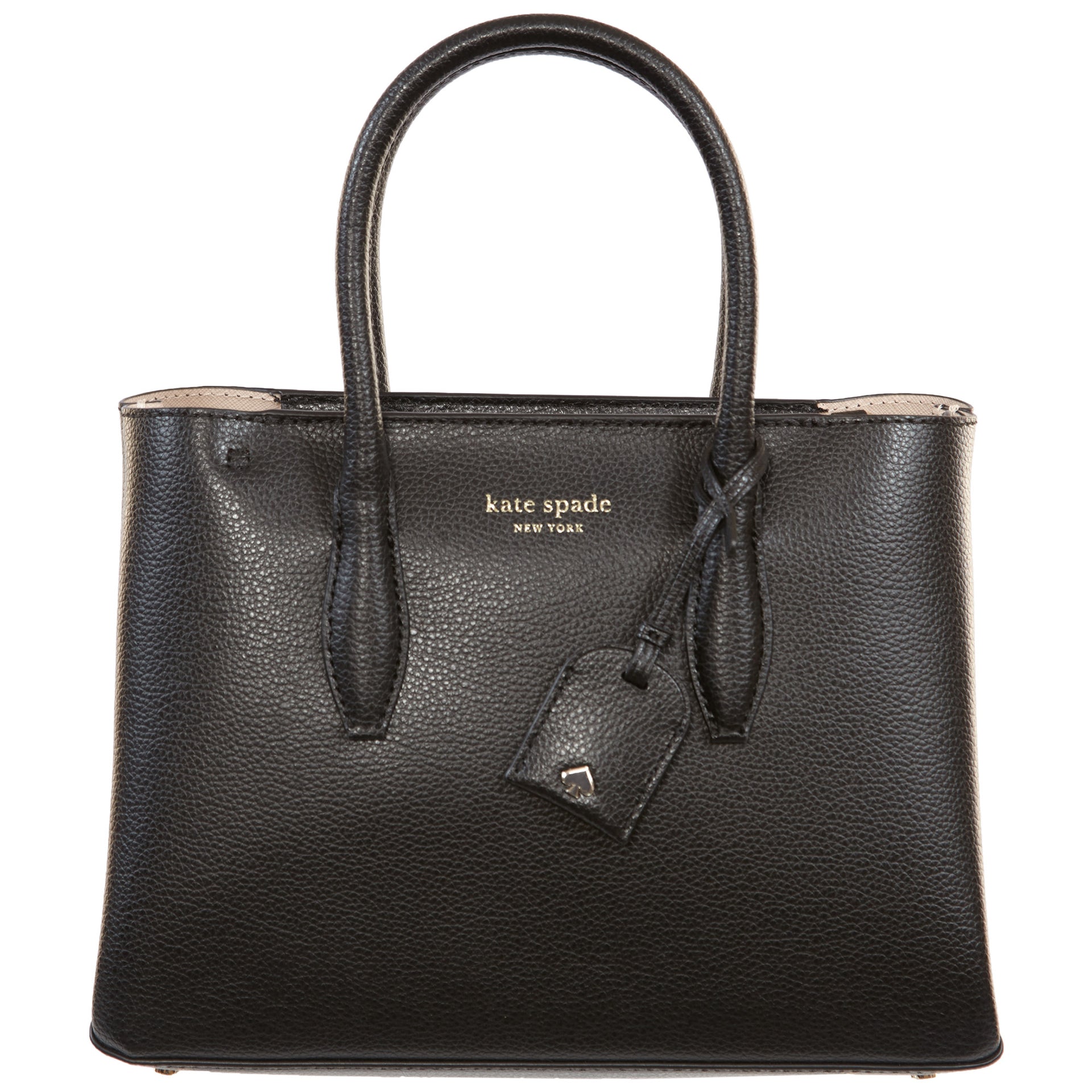Kate Spade Eva Leather Top Zip Satchel Bag Small Black