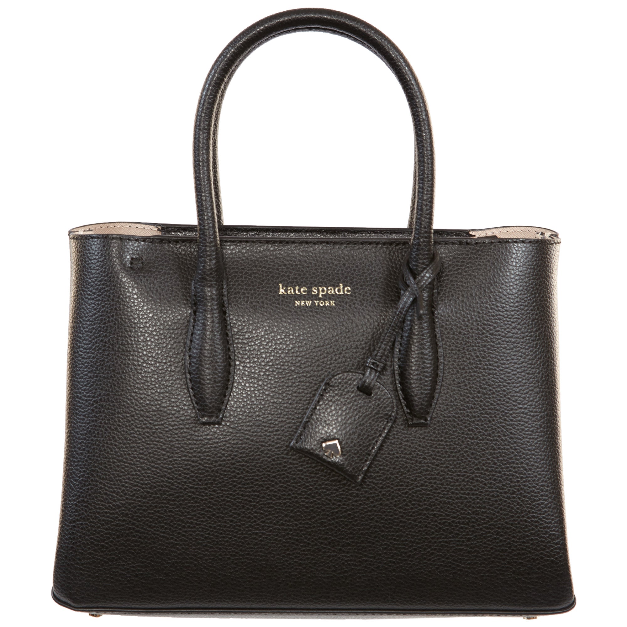 Kate Spade Eva Leather Top Zip Satchel Bag Small Black
