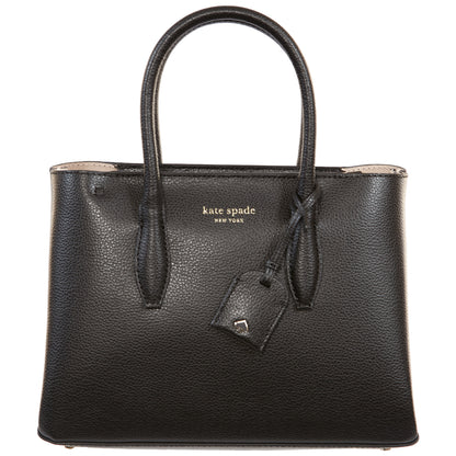 Kate Spade Eva Leather Top Zip Satchel Bag Small Black