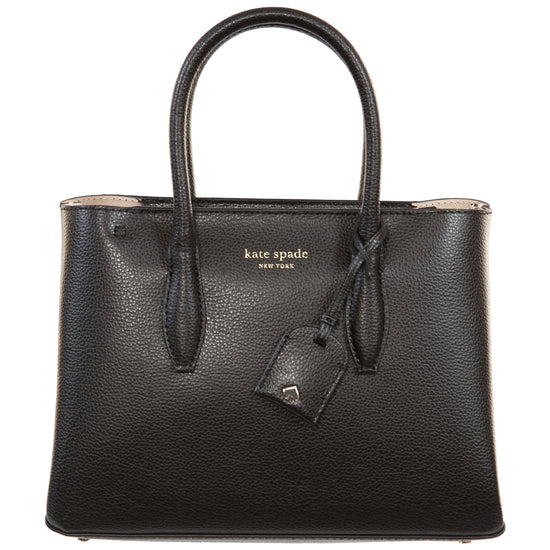 Kate Spade Eva Leather Top Zip Satchel Bag Small Black