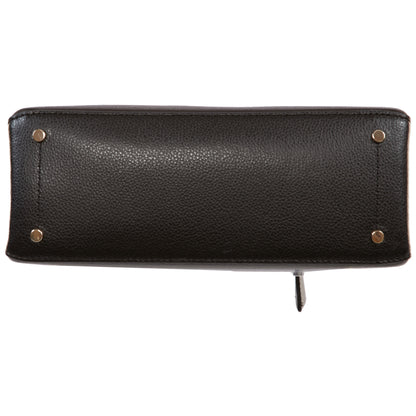 Kate Spade Eva Leather Top Zip Satchel Bag Small Black