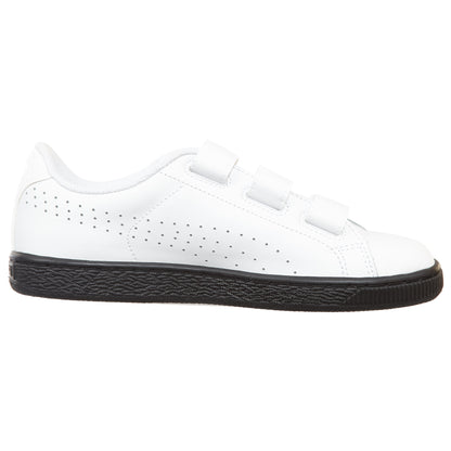 Puma Basket Classic Velcro B&amp;w Big Kids Style : 363393