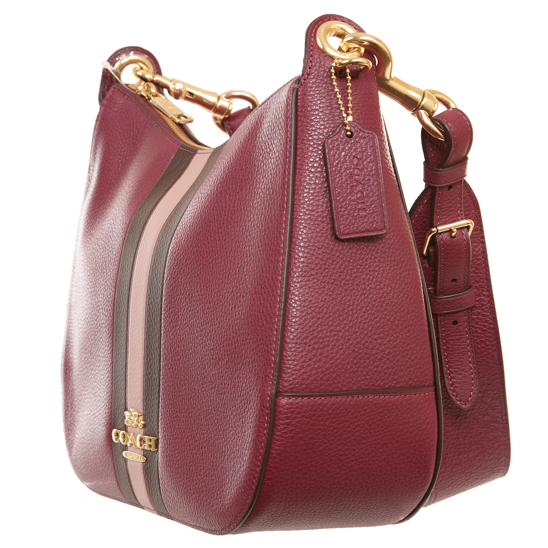 Coach Jes Hobo Varsity Stripe Shoulder Bag Womens Style : F80643