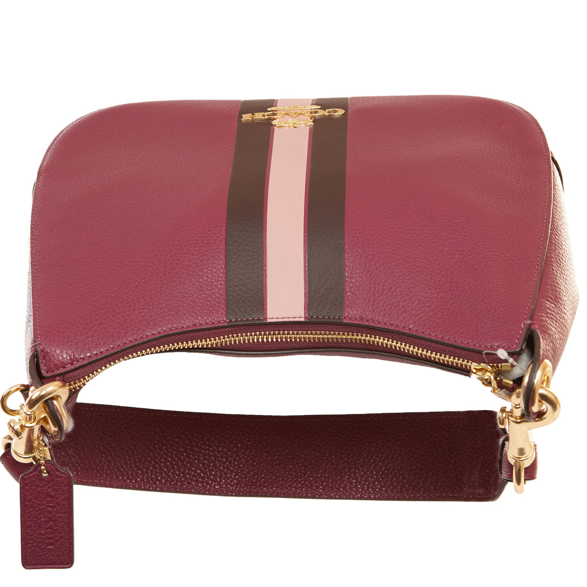 Coach Jes Hobo Varsity Stripe Shoulder Bag Womens Style : F80643