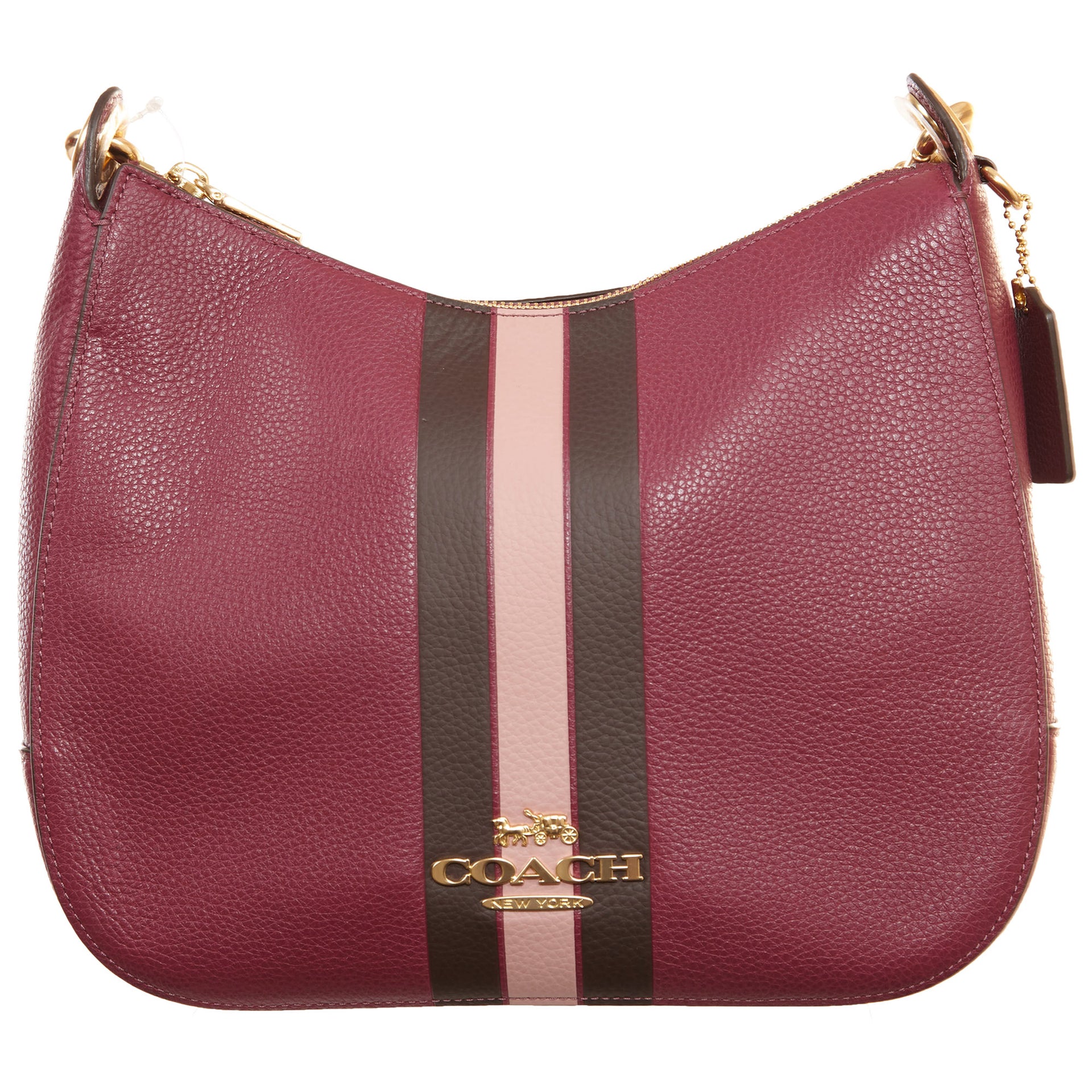Coach Jes Hobo Varsity Stripe Shoulder Bag Womens Style : F80643