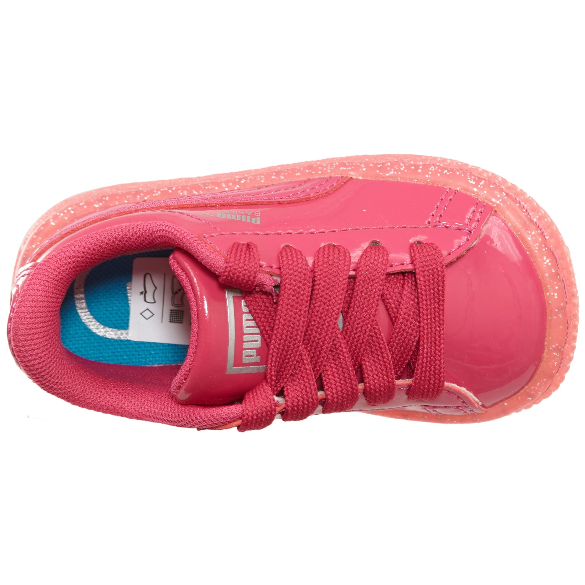 Puma Basket Patent Iced Glitter Toddlers Style : 362467