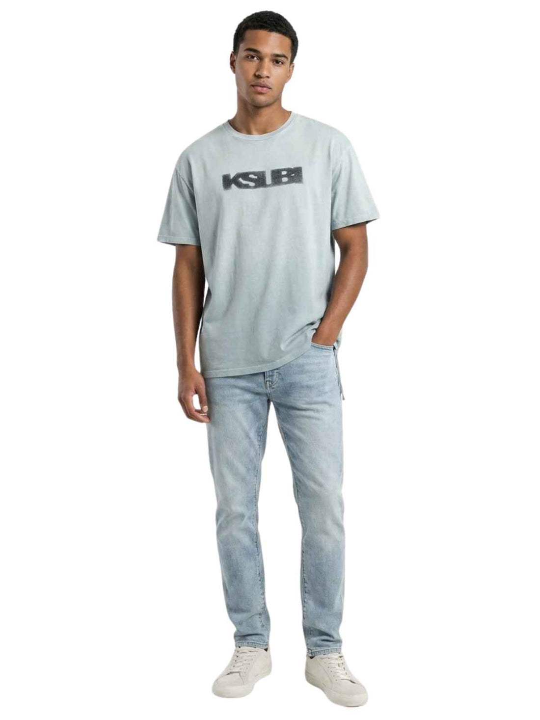 Ksubi Sign Of The Times Biggie Ss Tee Opal Mens Style : 5000006615