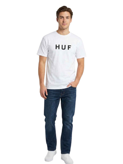 Huf Original Logo Tee Mens Style : Tsbsc1111-WHITE