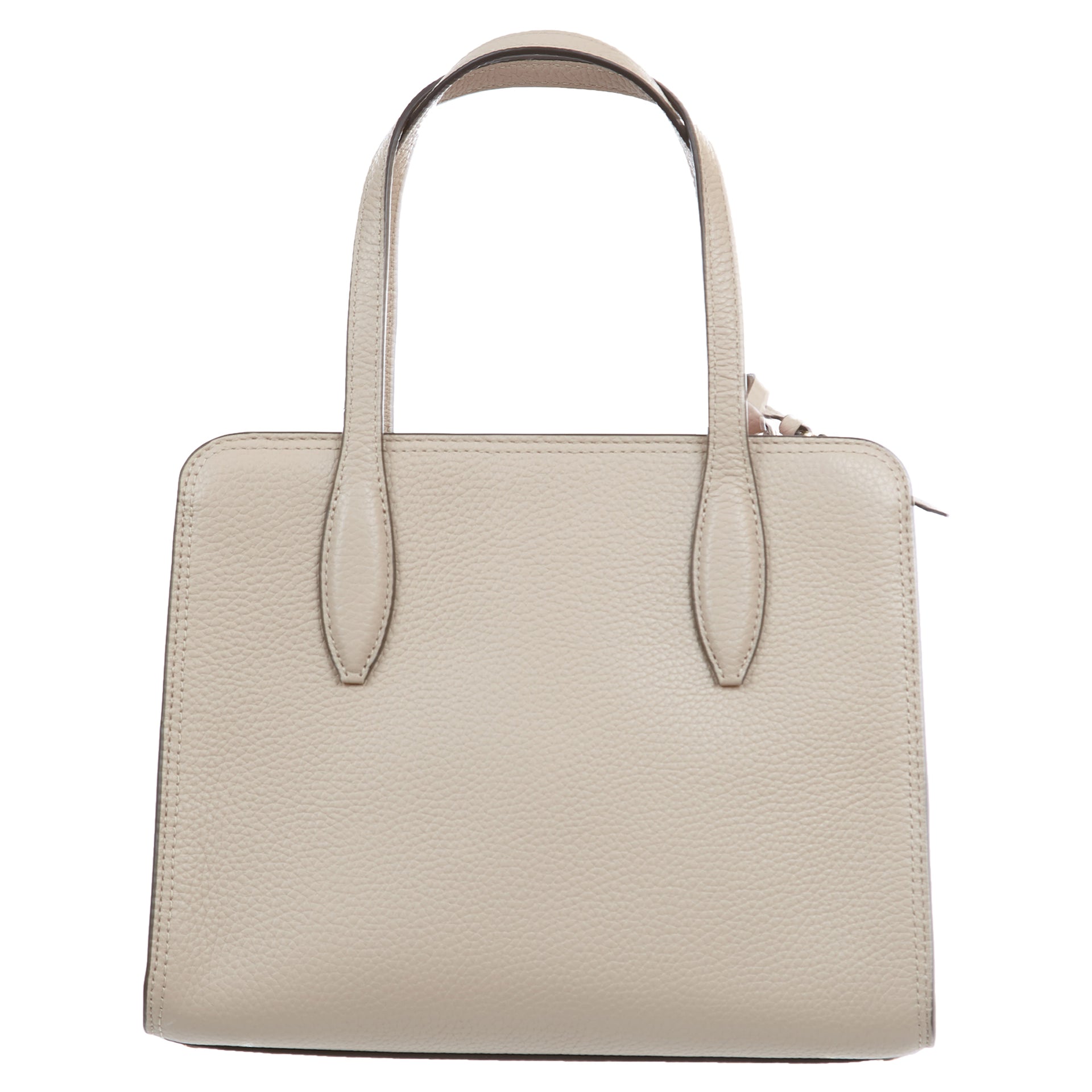 Kate Spade Rowe Leather Top Zip Satchel Bag Small Warm Beige