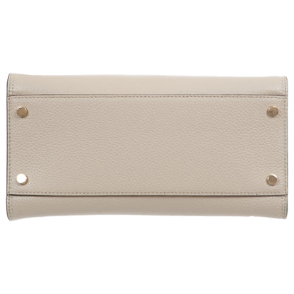 Kate Spade Rowe Leather Top Zip Satchel Bag Small Warm Beige