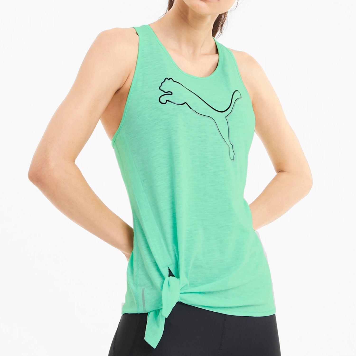 Puma Logo Tie Tank Womens Style : 518938