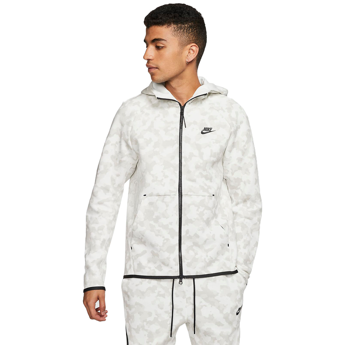 Nike Sportswear Tech Fleece Full-zip Printed Hoodie Mens Style : Cj5975