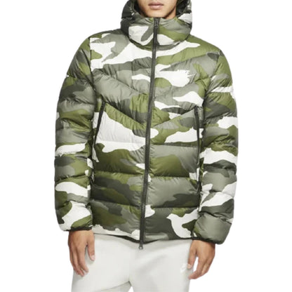 Nike Sportswear Down Fill Windrunner Printed Hooded Puffer Jacket Mens Style :  Bv4763