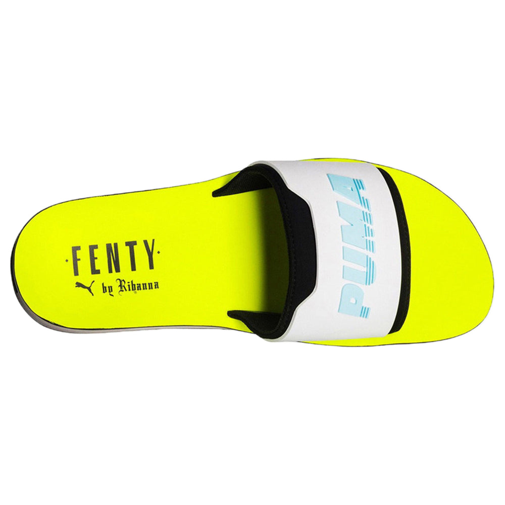 Puma Surf Slide Rihanna Fenty Black White Yellow (Women&