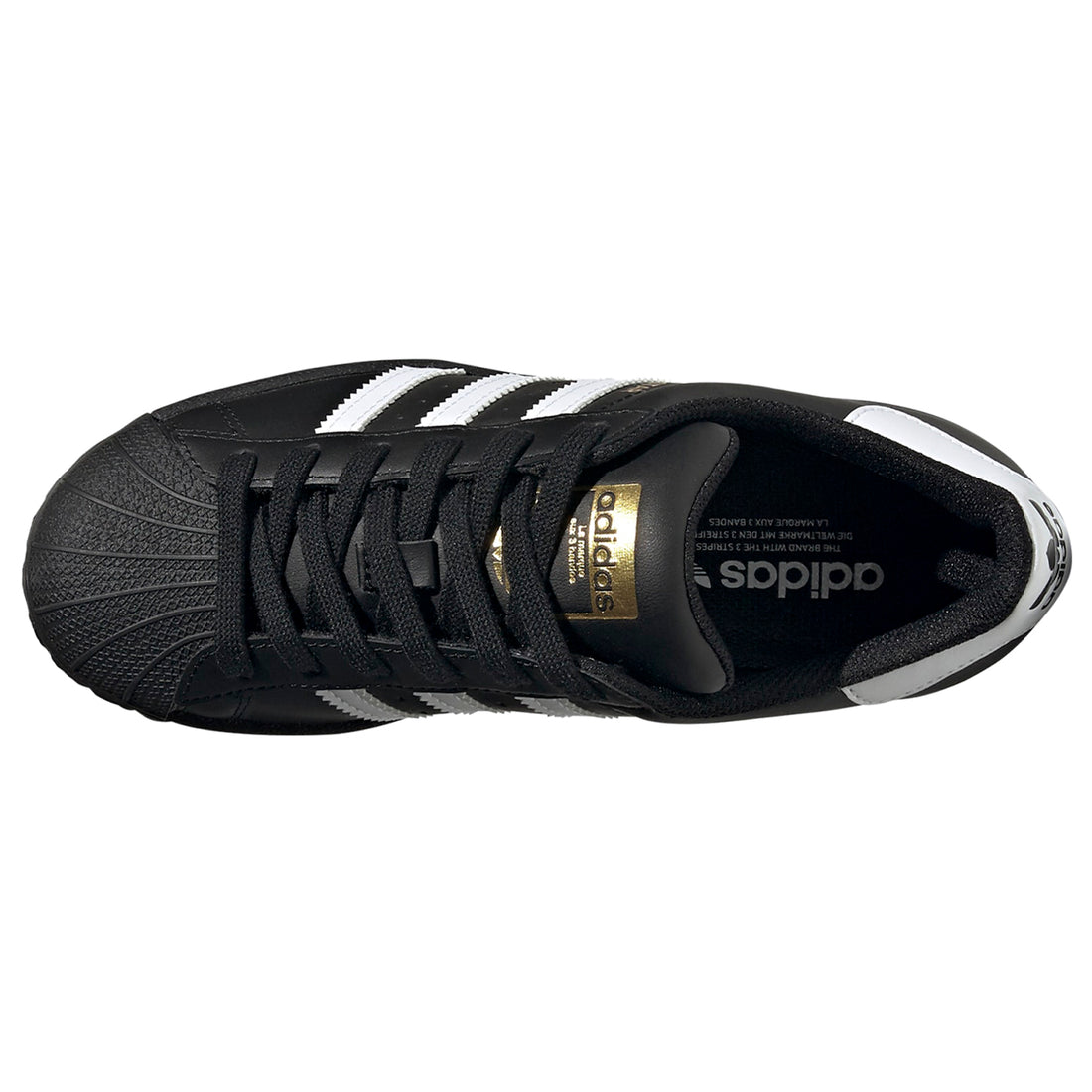adidas Superstar Core Black Cloud White Gold (GS)