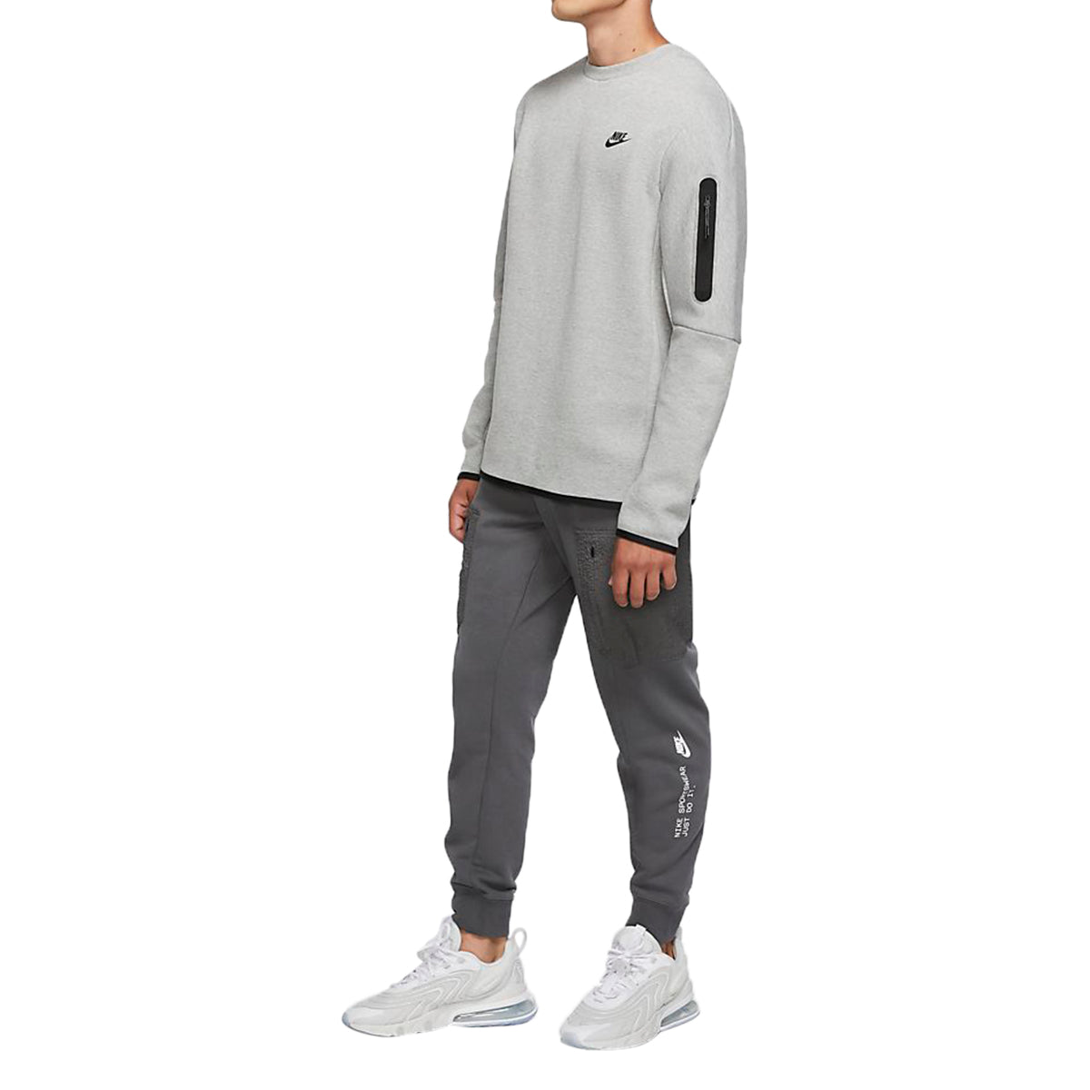 Nike Sportswear Tech Fleece Crew Dark Grey Heather