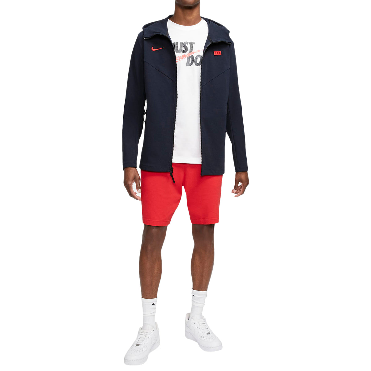 Nike FFF Tech Pack Full Zip Hoodie Dark Obsidian/Dark Obsidian/Dark Obsidian/University Red