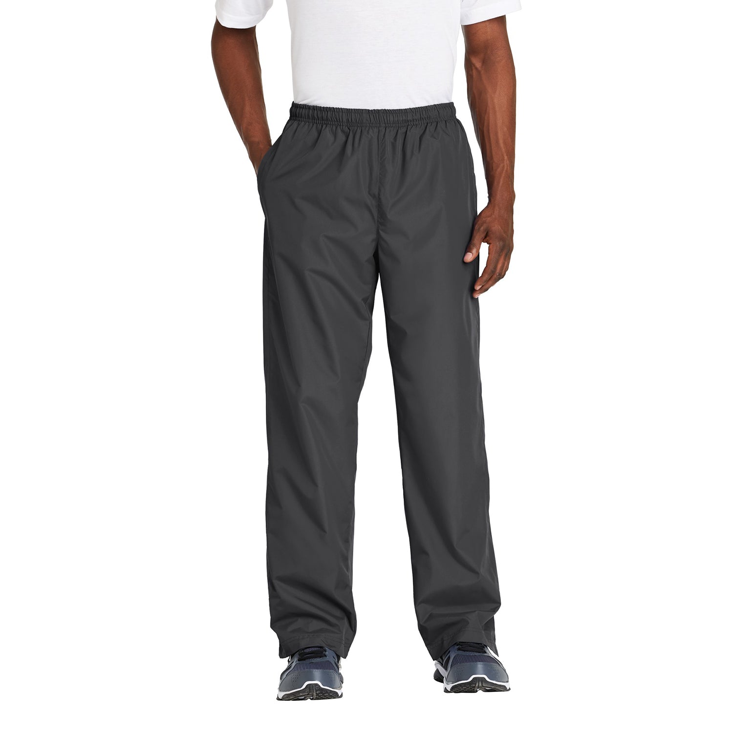 Sport-tek Side Pockets Leg Zipper Wind Pants Mens Style : Pst74