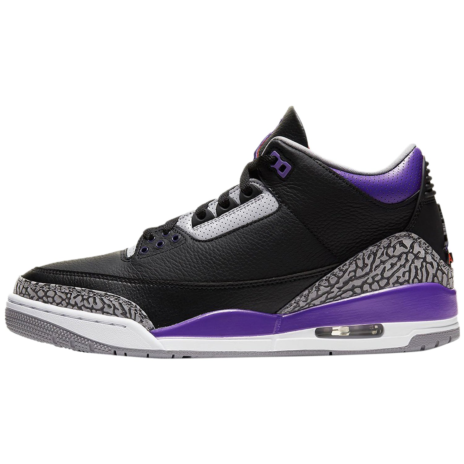 Jordan 3 Retro Black Court Purple Mens Style : Ct8532-050