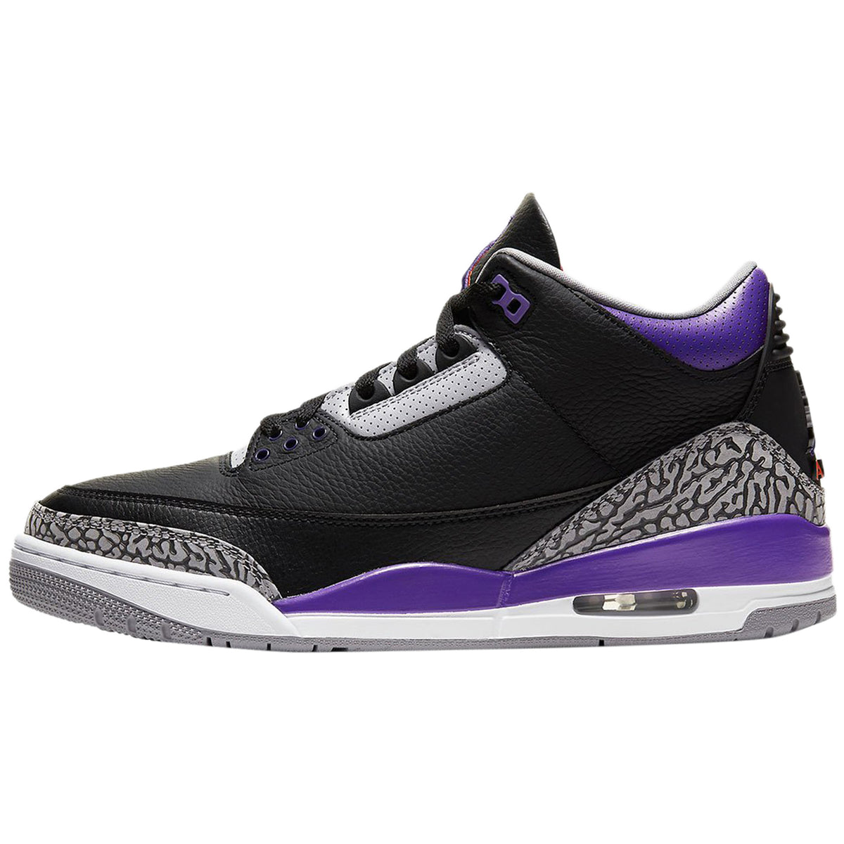 Jordan 3 Retro Black Court Purple Mens Style : Ct8532-050