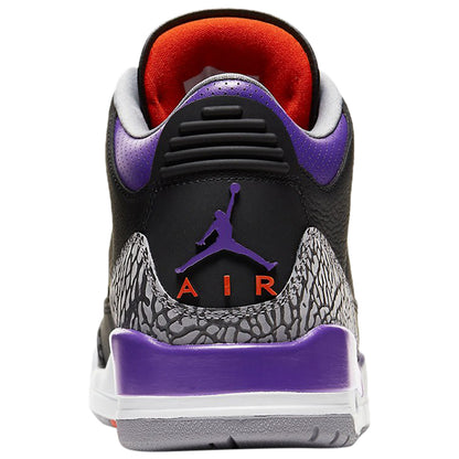Jordan 3 Retro Black Court Purple Mens Style : Ct8532-050