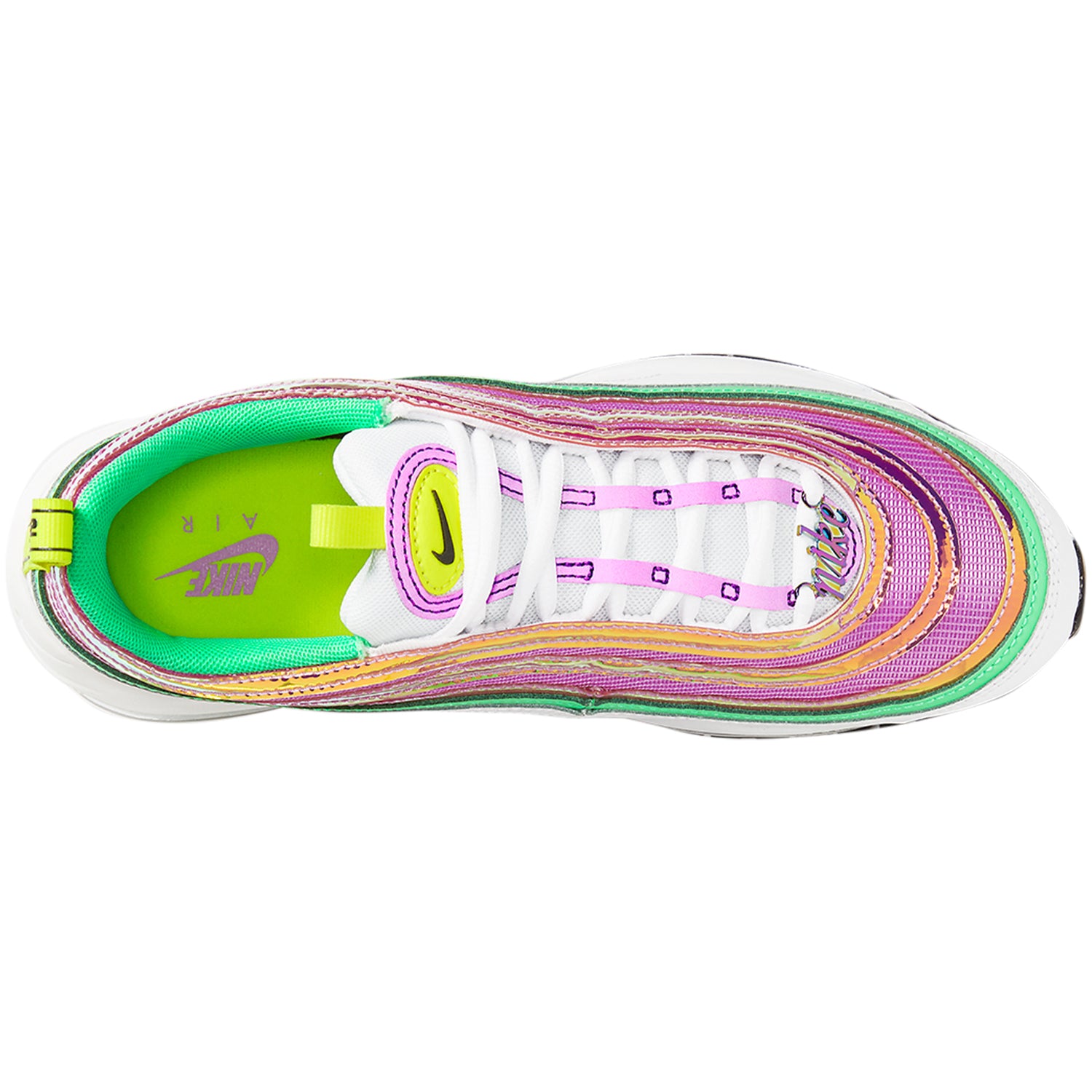 Nike Air Max 97 White Electro Green Fuchsia Glow (Women&