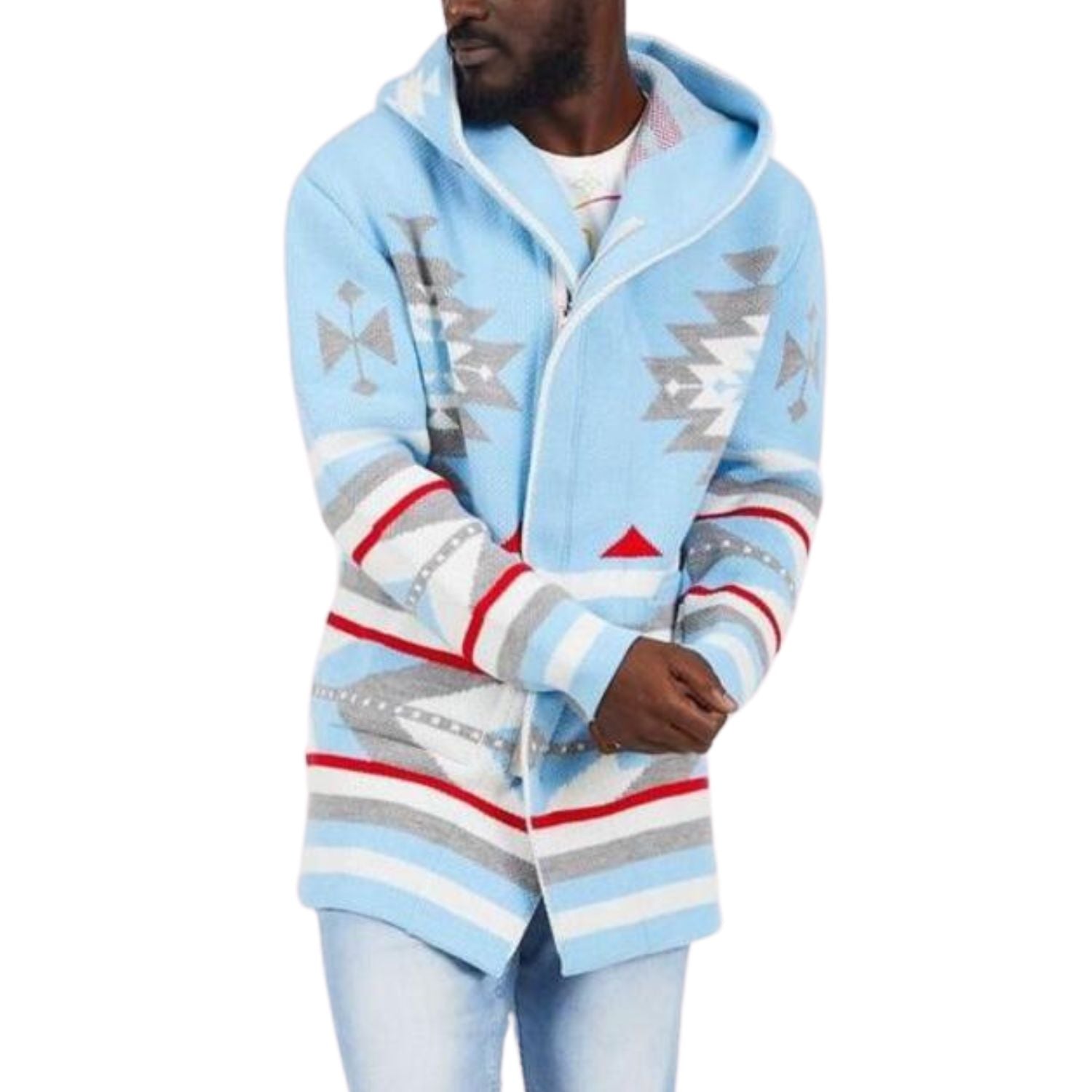 One In A Million Hooded Cardigan Sweater Mens Style : S2004-9