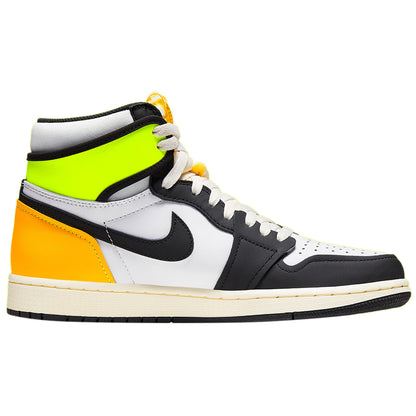 Jordan 1 Retro High White Black Volt University Gold