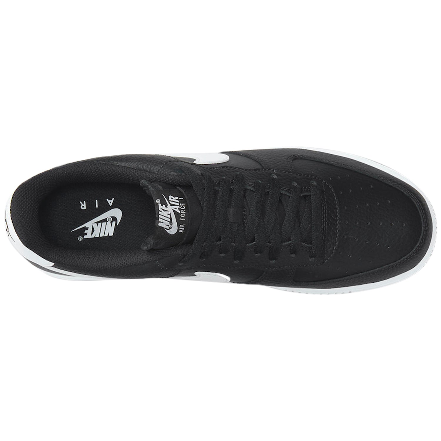 Nike Air Force 1 Low '07 Black White Pebbled Leather