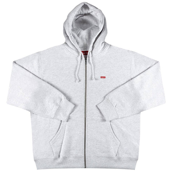 Supreme Small Box Zip Up Hooded Sweatshirt Ash Grey