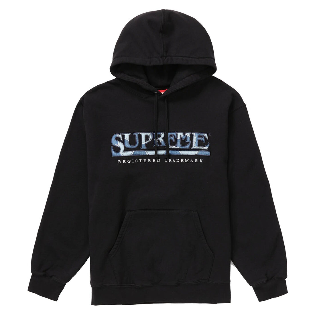 Supreme Denim Logo Hooded Sweatshirt Mens Style : Ss21sw25