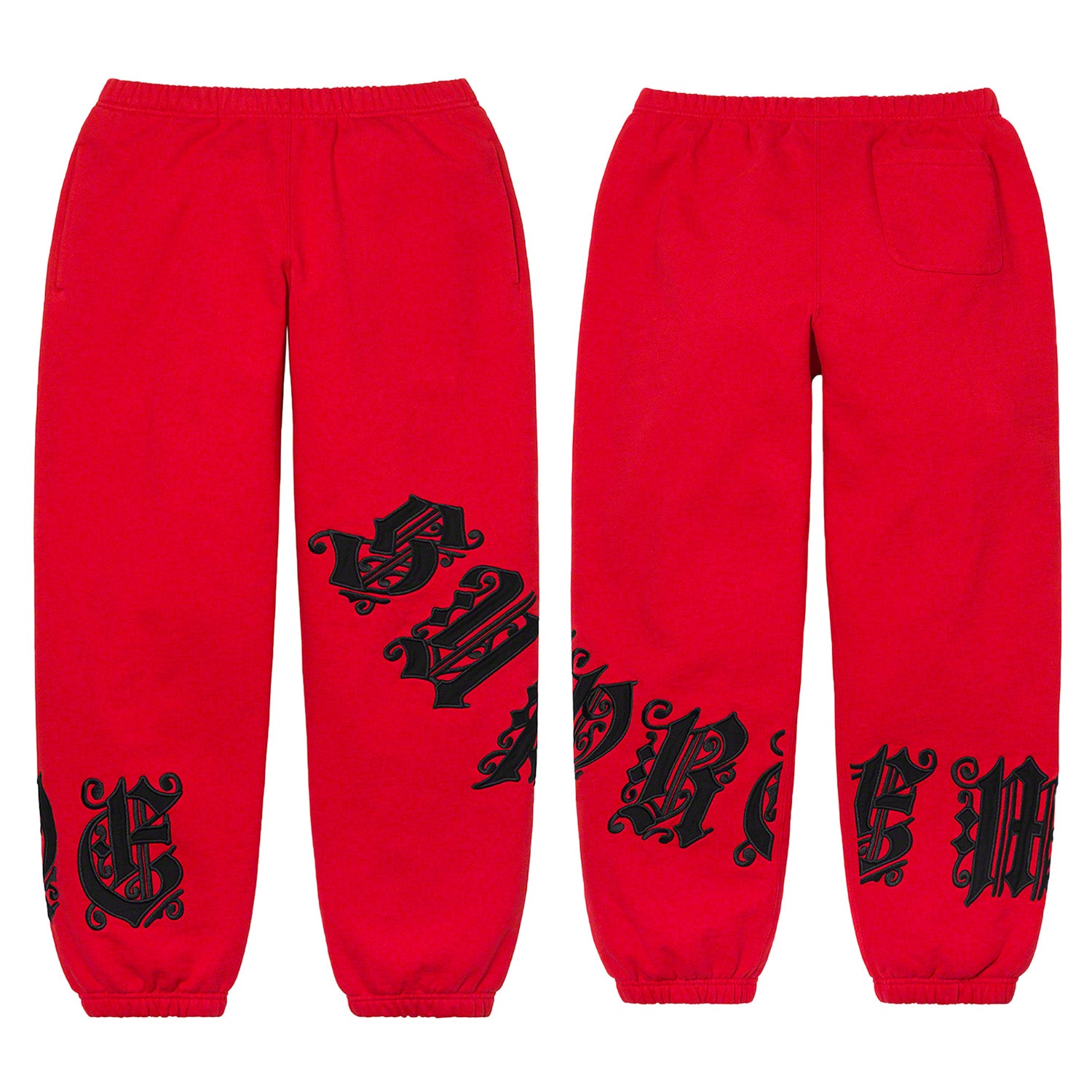 Supreme Old English Wrap Sweatpant Red