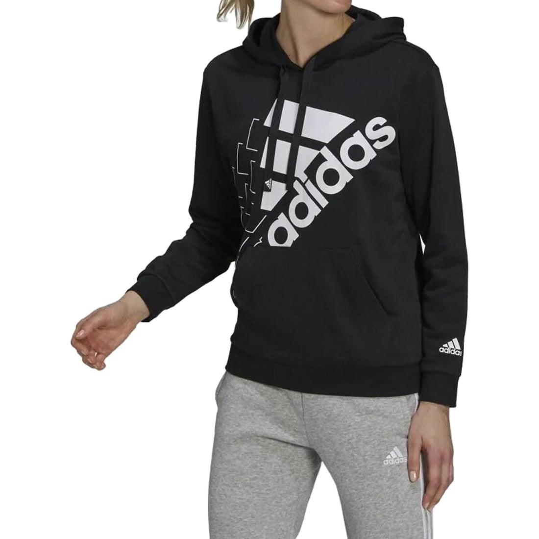 Adidas Brand Love Slanted Logo Relaxed Hoodie Womens Style : Gs1360