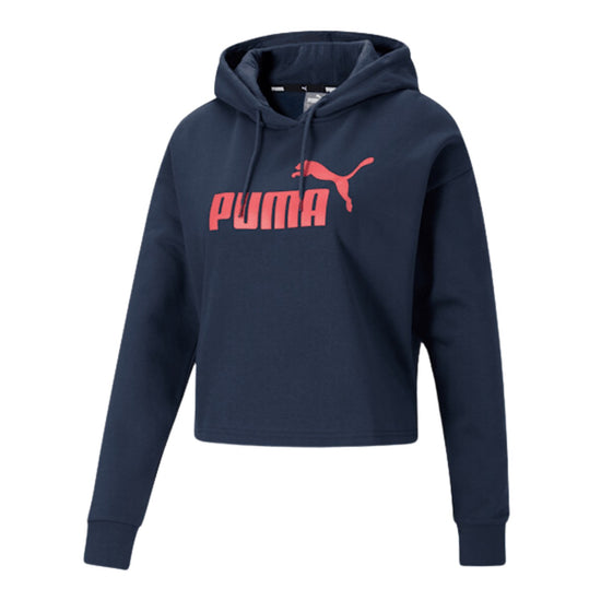 Puma Ess Cropped Logo Hoodie Womens Style : 586869