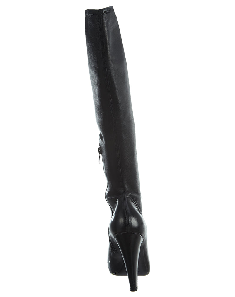 Prada Heel Knee High  Boot Womens Style # Iw97