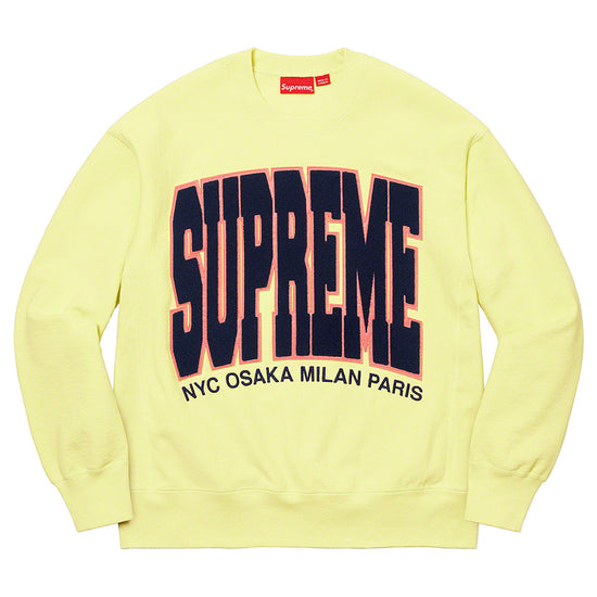 Supreme Cities Arc Crewneck Pale Lime