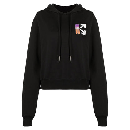 Off-white Gradient Crop Hoodie Black Multicolor Off-white Mens Style : Owbb016r21jer0011084