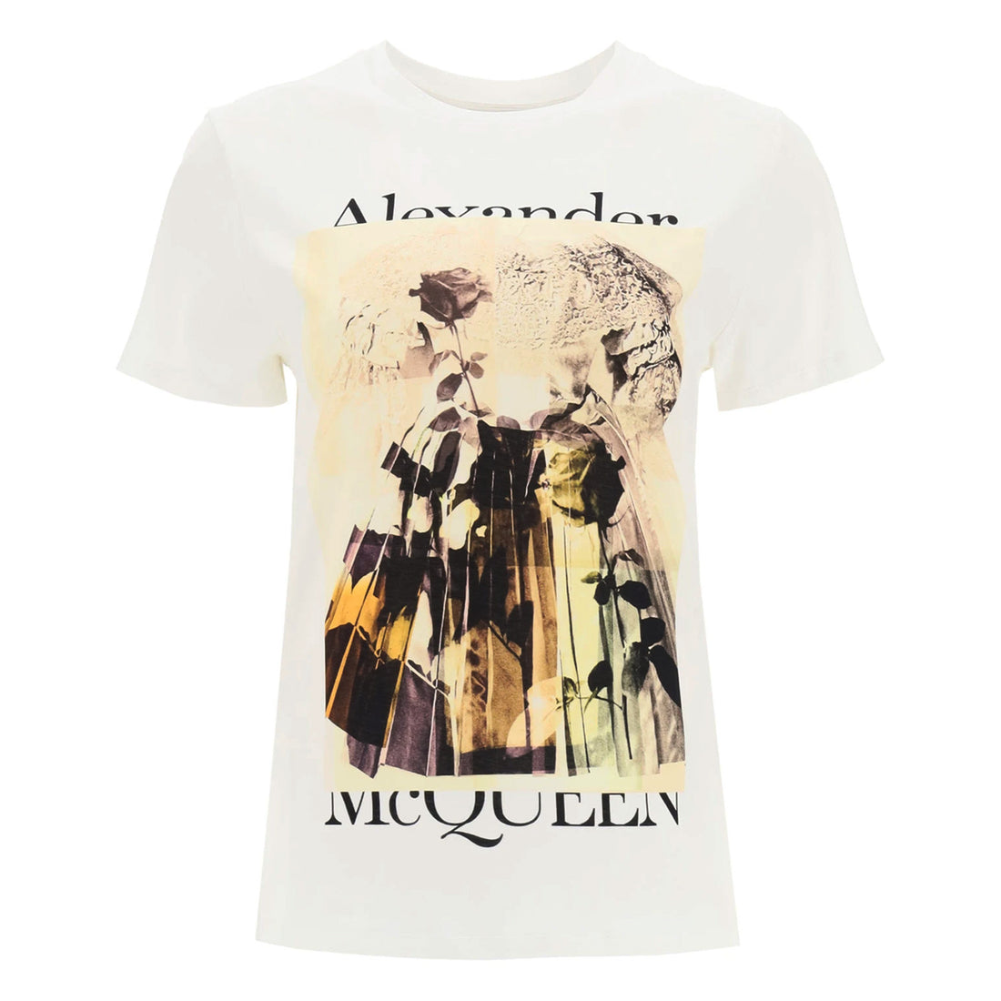Alexander Mcqueen  Alexander Mcqueen Tromp Oeil T-shirt Womens Style : 651375.qzacl