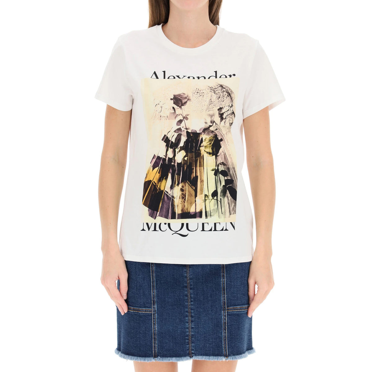 Alexander Mcqueen  Alexander Mcqueen Tromp Oeil T-shirt Womens Style : 651375.qzacl