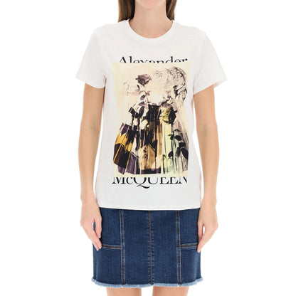 Alexander Mcqueen  Alexander Mcqueen Tromp Oeil T-shirt Womens Style : 651375.qzacl