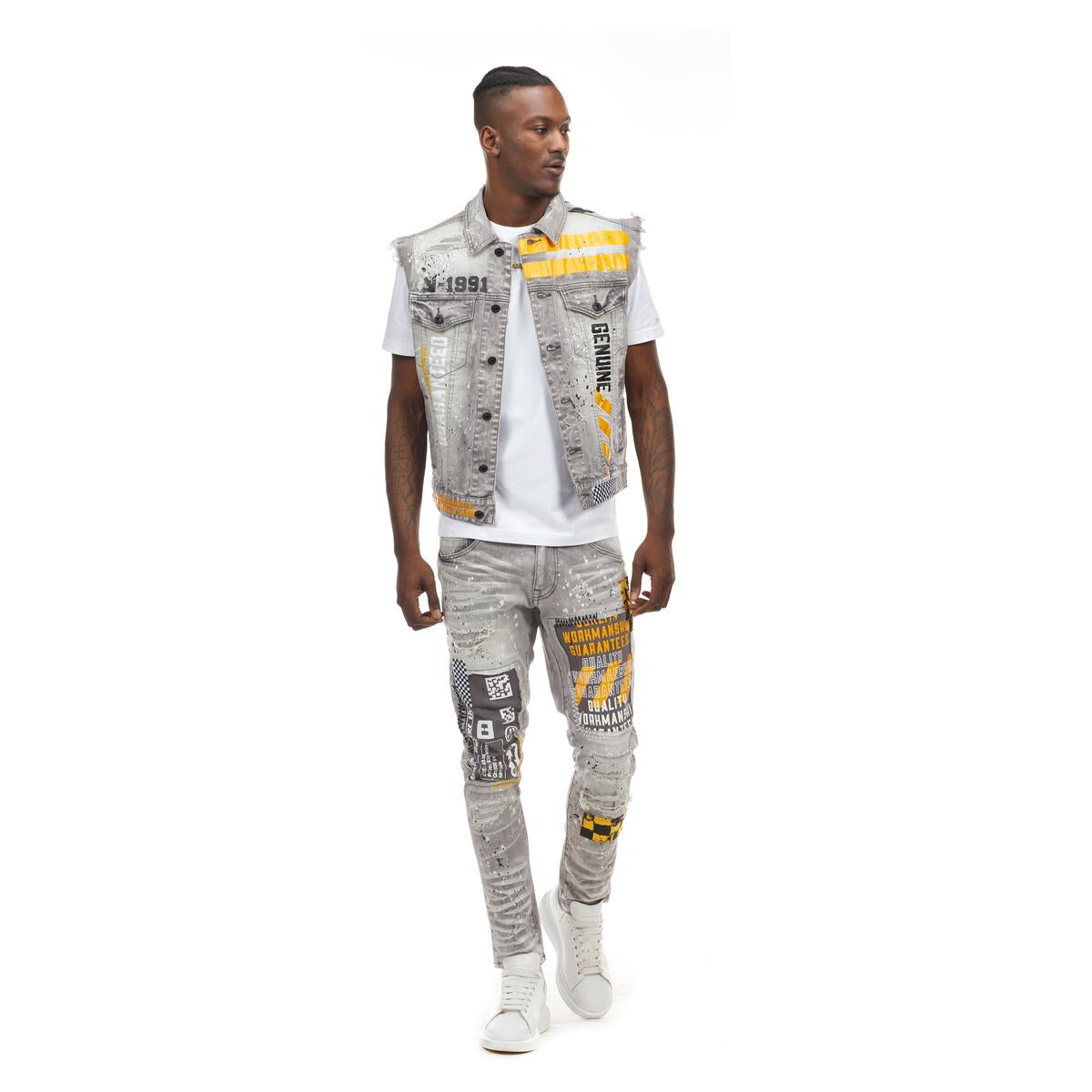 Smoke Rise Utility Fashion Jeans Mens Style : Jp21503