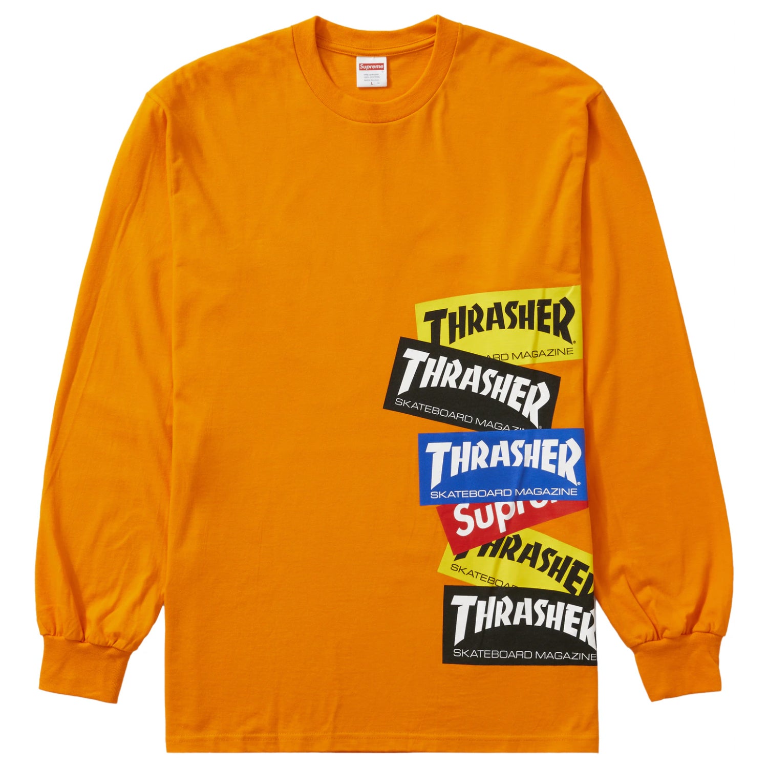 Supreme Thrasher Multi Logo L/S Tee Orange