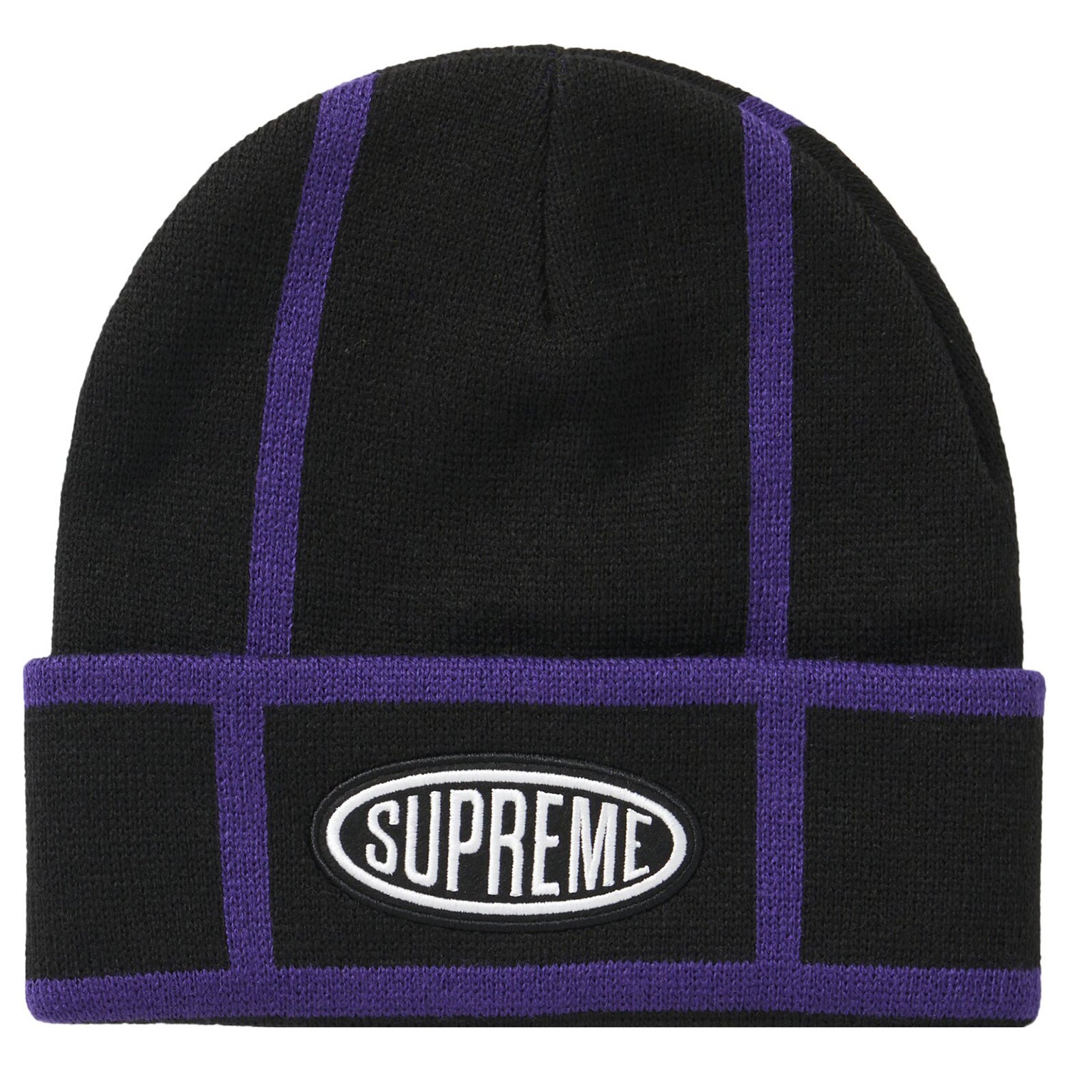 Supreme Grid Beanie Black