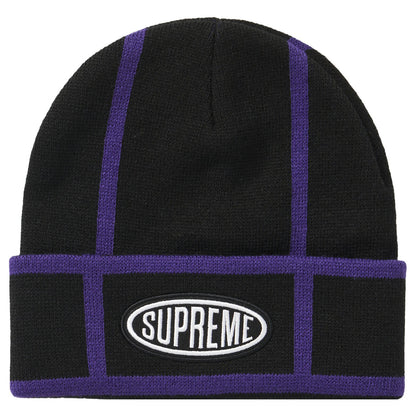 Supreme Grid Beanie Black