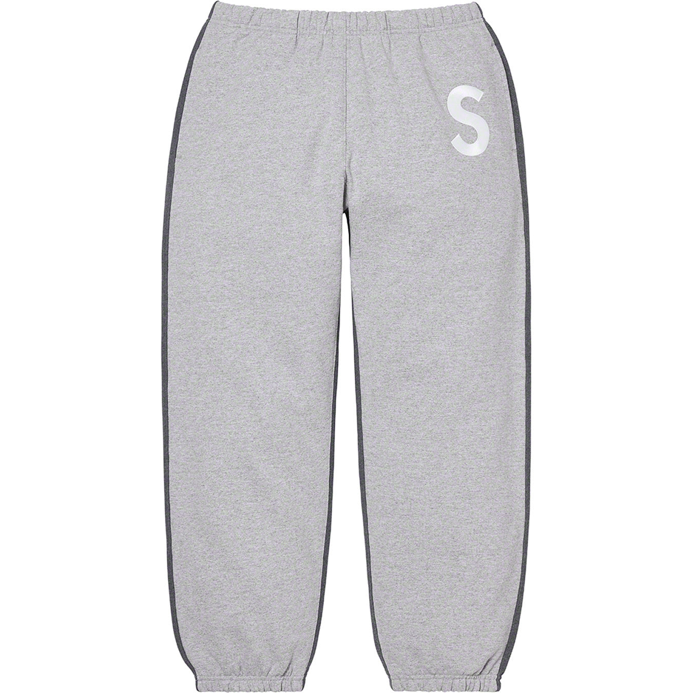 Supreme S Logo Split Sweatpant Heather Grey