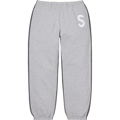 Supreme S Logo Split Sweatpant Heather Grey